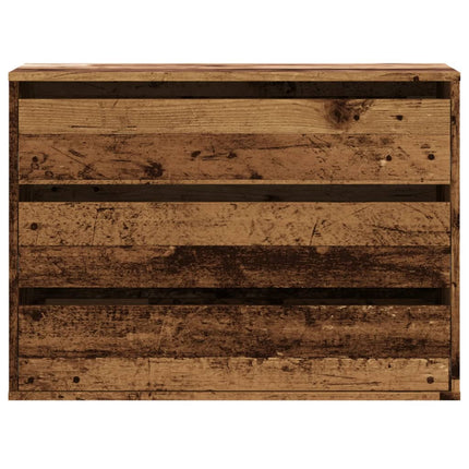 Cassettiera Angolare Legno Antico 80x41x58 cm Legno Multistrato