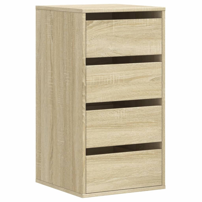 Cassettiera Angolare Rovere Sonoma 40x41x76cm Legno Multistrato