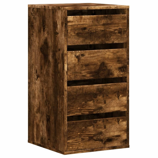 Cassettiera Angolare Rovere Fumo 40x41x76cm Legno Multistrato