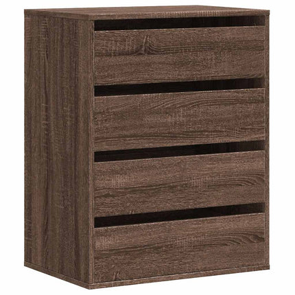 Cassettiera Angolo Rovere Marrone 60x41x76cm Legno Multistrato