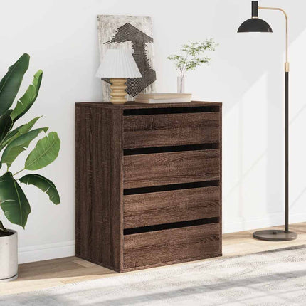 Cassettiera Angolo Rovere Marrone 60x41x76cm Legno Multistrato