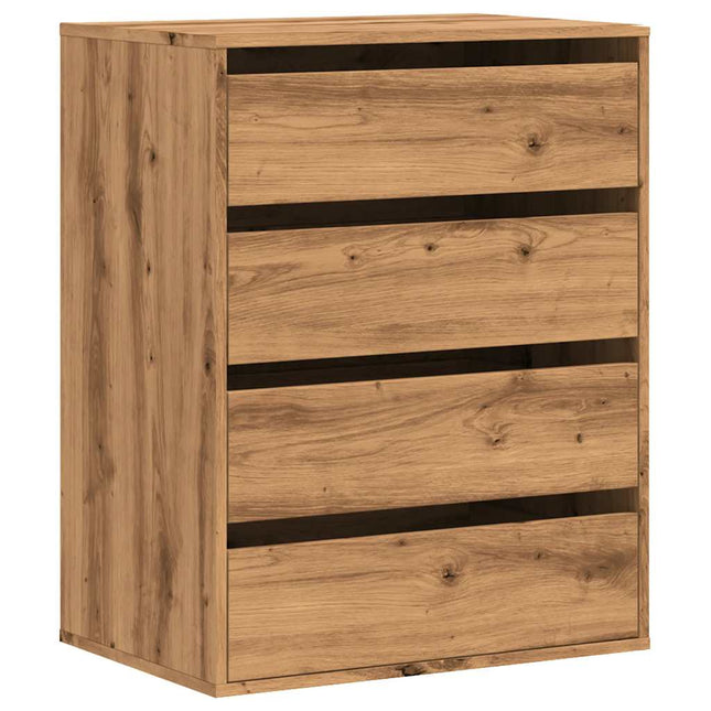 Cassettiera Angolare Rovere Artigianale 60x41x76cm Multistrato