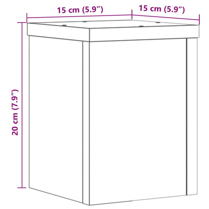 Supporti per Piante 2 pz Legno 15x15x20 cm Legno Multistrato