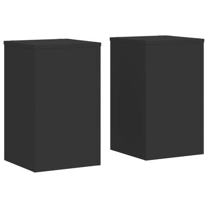 Supporti per Piante 2 pz Neri 30x30x50 cm Legno Multistrato