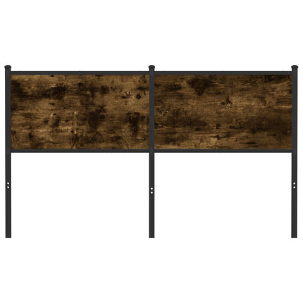 Testiera Rovere Fumo 140 cm in Legno Multistrato e Acciaio