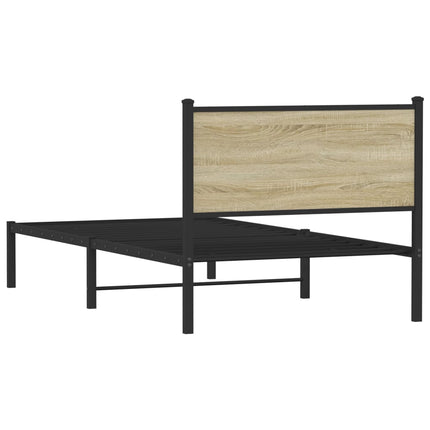 Giroletto senza Materaso in Metallo Rovere Sonoma 107x203 cm