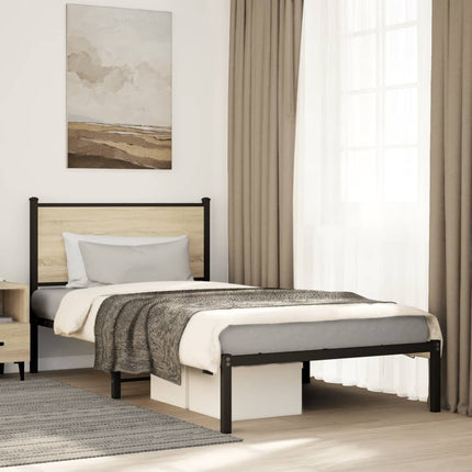 Giroletto senza Materaso in Metallo Rovere Sonoma 107x203 cm