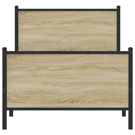 Giroletto senza Materaso in Metallo Rovere Sonoma 75x190 cm