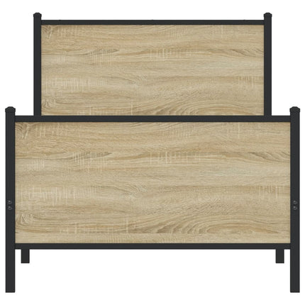 Giroletto senza Materaso in Metallo Rovere Sonoma 90x200 cm