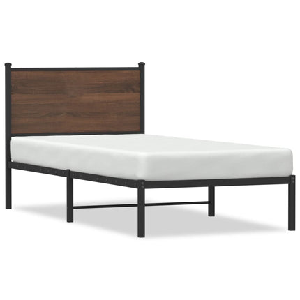 Giroletto senza Materasso in Metallo Rovere Marrone 80x200 cm