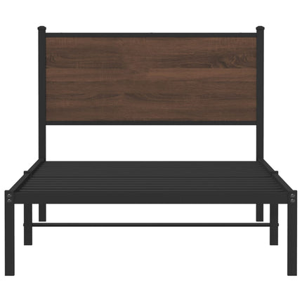 Giroletto senza Materasso in Metallo Rovere Marrone 107x203 cm
