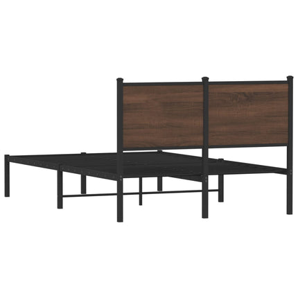 Giroletto senza Materasso in Metallo Rovere Marrone 120x190 cm