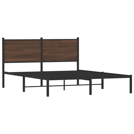 Giroletto senza Materasso in Metallo Rovere Marrone 140x190 cm