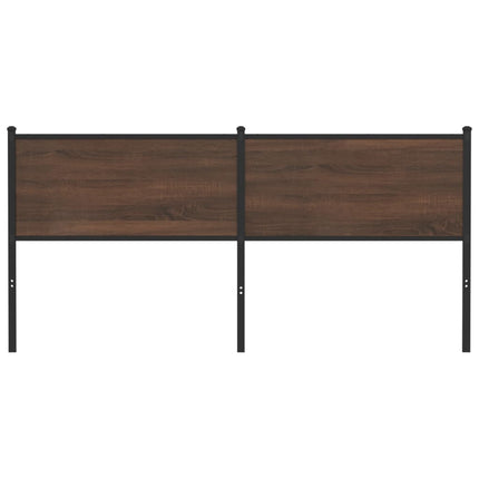 Testiera Rovere Marrone 180 cm in Legno Multistrato e Acciaio