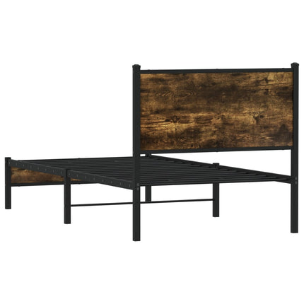 Giroletto senza Materasso in Metallo Rovere Fumo 75x190 cm