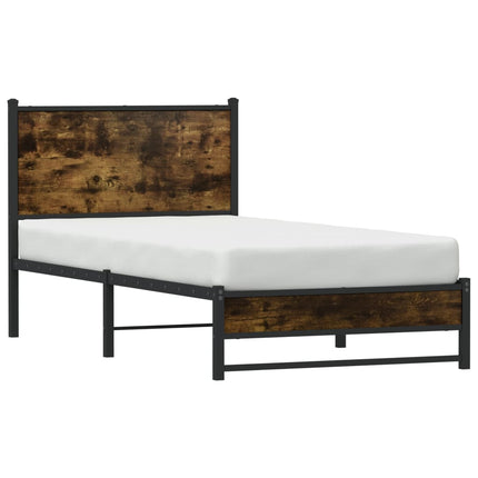 Giroletto senza Materaso in Metallo Rovere Fumo 80x200 cm