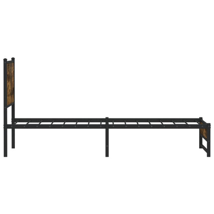 Giroletto senza Materaso in Metallo Rovere Fumo 100x200 cm