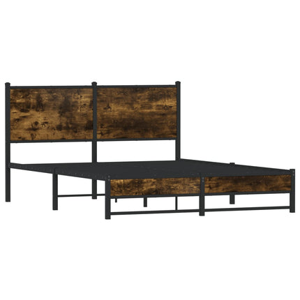 Giroletto senza Materaso in Metallo Rovere Fumo 140x190 cm