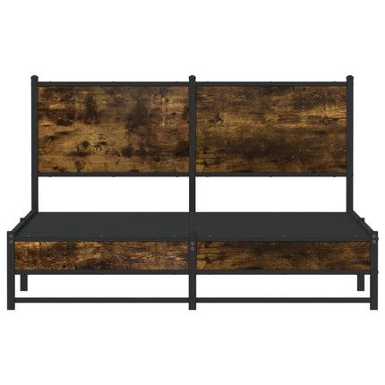 Giroletto senza Materaso in Metallo Rovere Fumo 140x190 cm
