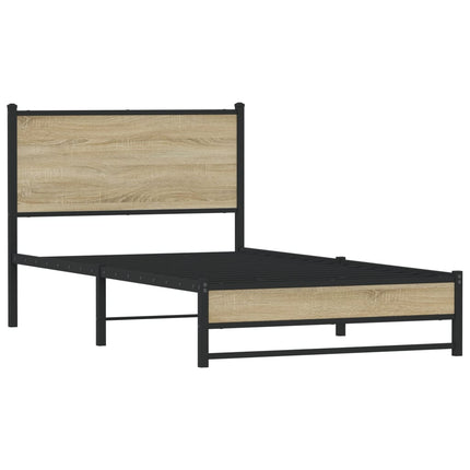 Giroletto senza Materaso in Metallo Rovere Sonoma 100x190 cm
