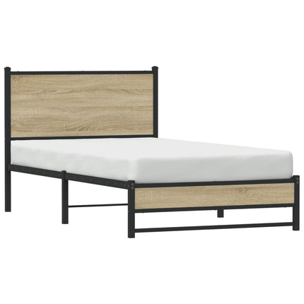 Giroletto senza Materaso in Metallo Rovere Sonoma 100x190 cm