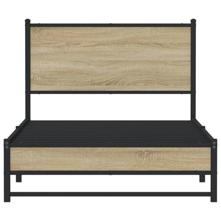 Giroletto senza Materaso in Metallo Rovere Sonoma 100x190 cm