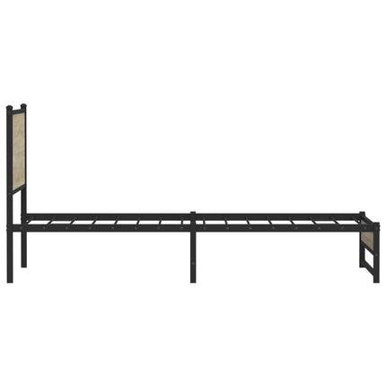 Giroletto senza Materaso in Metallo Rovere Sonoma 107x203 cm