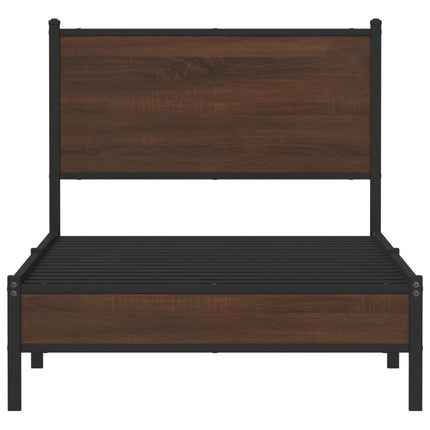 Giroletto senza Materasso in Metallo Rovere Marrone 75x190 cm