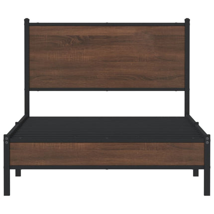 Giroletto senza Materasso in Metallo Rovere Marrone 100x190 cm