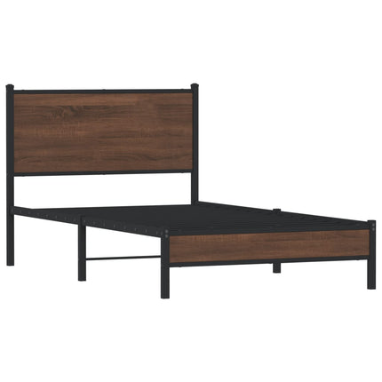 Giroletto senza Materasso in Metallo Rovere Marrone 100x200 cm