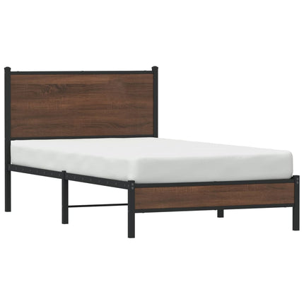 Giroletto senza Materasso in Metallo Rovere Marrone 107x203 cm