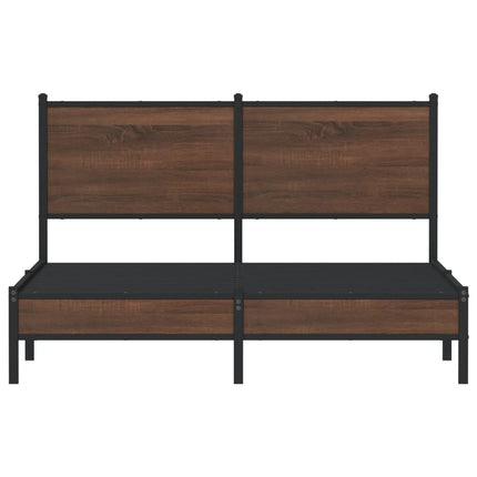 Giroletto senza Materaso in Metallo Rovere Marrone 137x190 cm