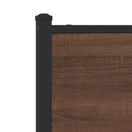 Giroletto senza Materasso in Metallo Rovere Marrone 140x200 cm
