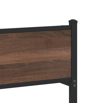 Giroletto senza Materasso in Metallo Rovere Marrone 80x200 cm