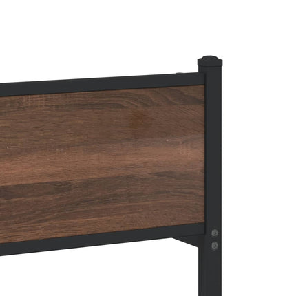 Giroletto senza Materasso in Metallo Rovere Marrone 140x200 cm