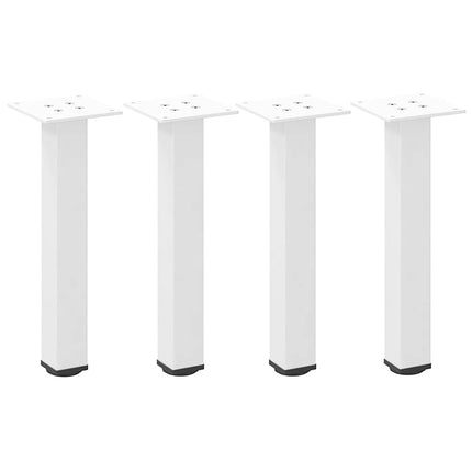 Gambe per Tavolino 4 pz Bianco 42-44 cm in Acciaio