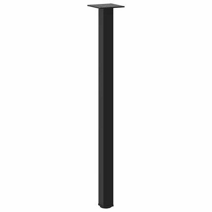 Gambe per Tavolino 4 pz Nero 72-74 cm in Acciaio