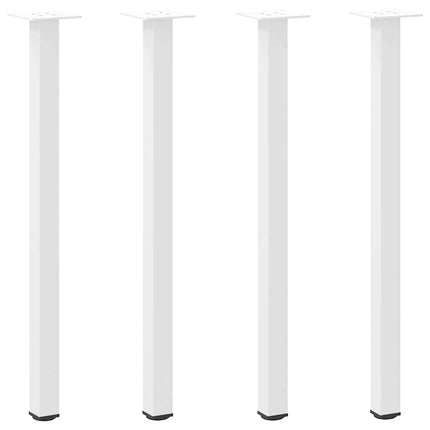 Gambe per Tavolino 4 pz Bianco 72-74 cm in Acciaio