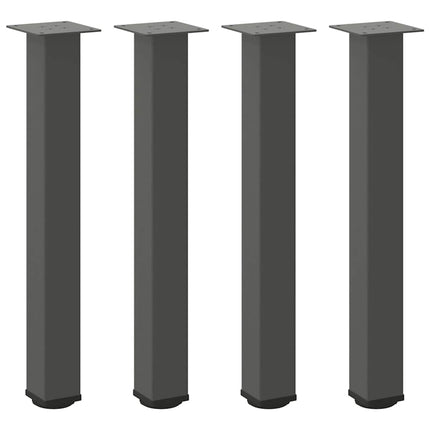 Gambe per Tavolino 4 pz Antracite 72-74 cm in Acciaio