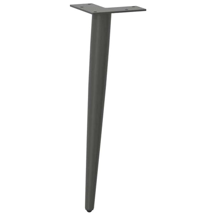 Gambe Tavolino CaffÃƒÂ¨ Forma Conica 4pz Antracite 30-31cm Acciaio