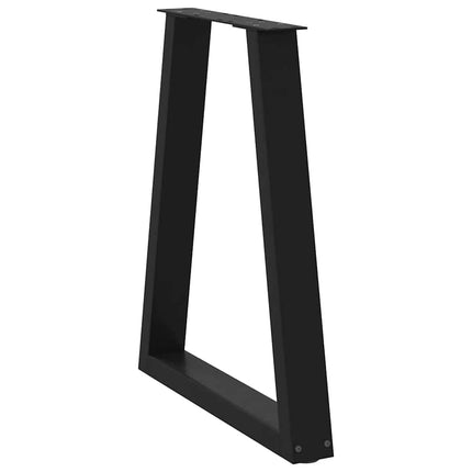 Gambe Tavolino da CaffÃ¨ a V 2 pz Nero 50x(72-73) cm in Acciaio