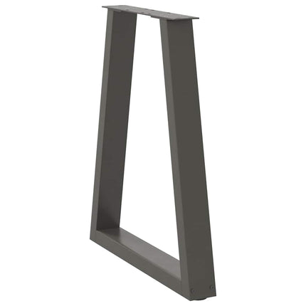 Gambe Tavolino CaffÃ¨ a V 2 pz Antracite 50x(72-73)cm in Acciaio