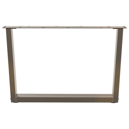 Gambe per Tavolo Pranzo a V 2pz Naturale 70x(42-43,3)cm Acciaio