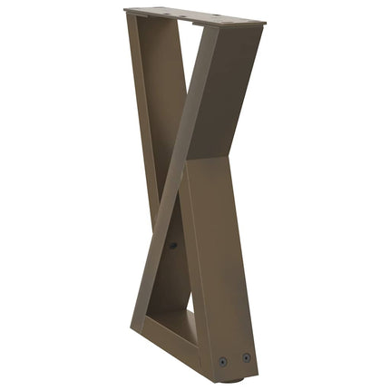 Gambe per Tavolino 2 pz Naturale 38x(42-43,3) cm in Acciaio