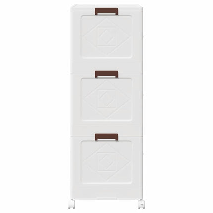 Scatola Portaoggetti con Ruote 3 Livelli 75 L 64x39,5x110,5 cm