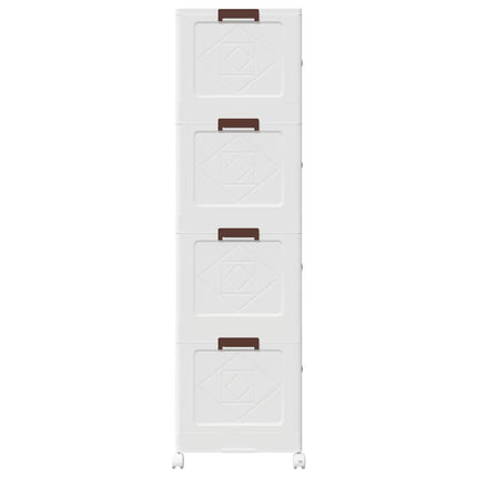 Scatola Portaoggetti con Ruote 4 Livelli 75 L 64x40x141,5 cm