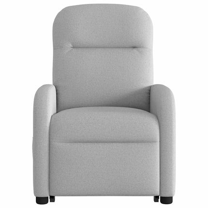 Poltrona Alzapersona Massaggi Reclinabile Grigio Nuvola Tessuto