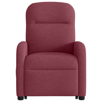 Poltrona Alzapersona Reclinabile Elettrica Rosso Vino Tessuto