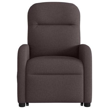 Poltrona Alzapersona Reclinante Elettrica Marrone Scuro Tessuto