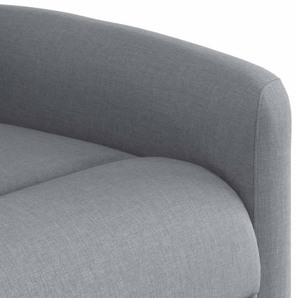 Poltrona Alzapersona Massaggi Reclinabile Grigio Chiaro Tessuto